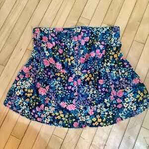 🌻Torrid Multicolor Floral Top Corset Back